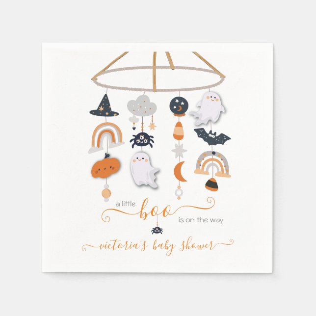 Servilleta De Papel Halloween Ghost Mobile Chica Ducha Napkins (Anverso)