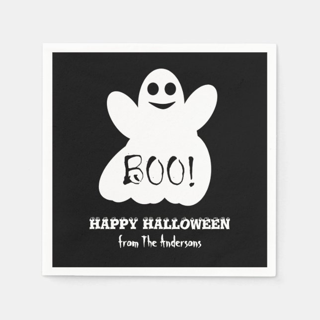 Servilleta De Papel Halloween Ghost Napkins (Anverso)