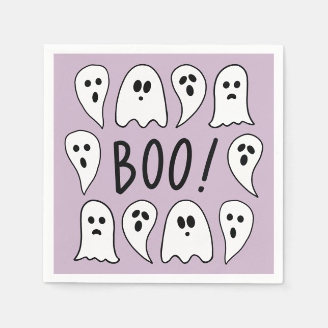 Servilleta De Papel Halloween Ghosts Boo (Anverso)