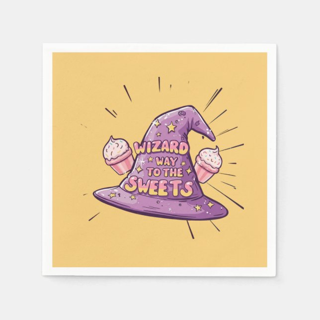 Servilleta De Papel Halloween Girly - el camino a los dulces (Anverso)