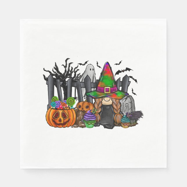 Servilleta De Papel Halloween Gnome (Anverso)