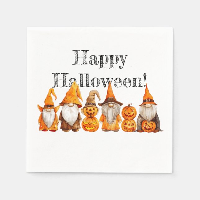 Servilleta De Papel Halloween Gnomes (Anverso)