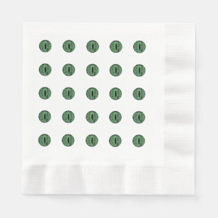Servilleta De Papel Halloween Green Polka Dot Eyes