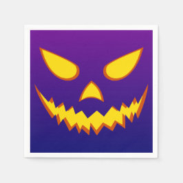Servilleta De Papel Halloween Grinning Face Jack o Lantern Pumpkin