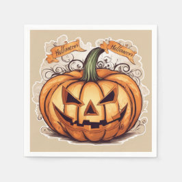 Servilleta De Papel Halloween: Großer Kürbis - 