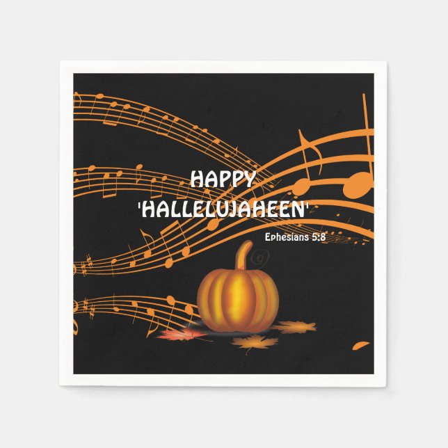 Servilleta De Papel Halloween HALLELUJAHEEN | Papel de calabaza (Anverso)