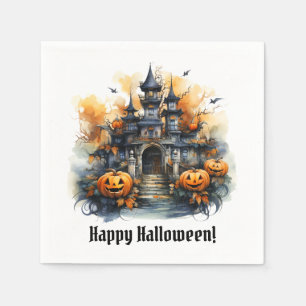 Servilleta De Papel Halloween Hauned Castle Paper Fiesta Napkin