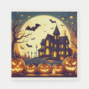 Servilleta De Papel Halloween Haunted House