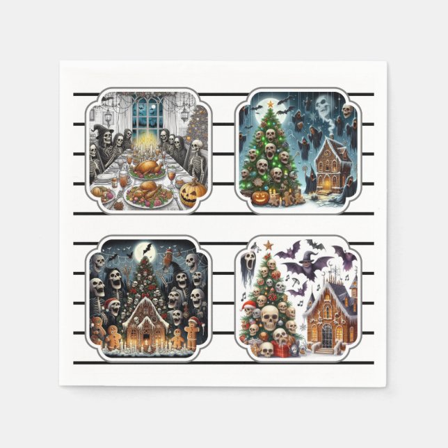 Servilleta De Papel Halloween Haunted Napkins (Anverso)