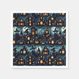 Servilleta De Papel Halloween Haunted Scene