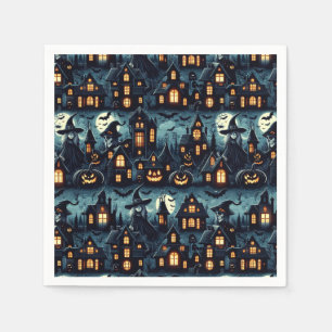 Servilleta De Papel Halloween Haunted Scene