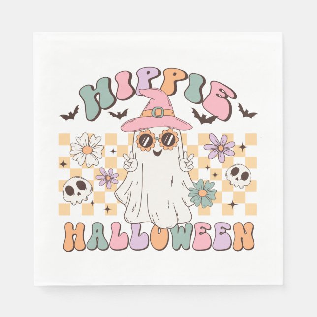 Servilleta De Papel Halloween hippie (Anverso)