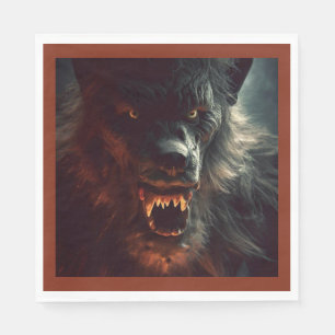 Servilleta De Papel Halloween - Hombre Lobo 3