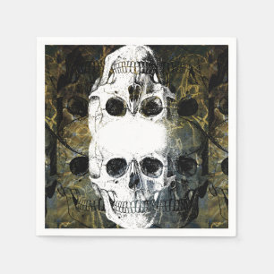 Servilleta De Papel Halloween Horror - 3 Calaveras Explosión de Grafit