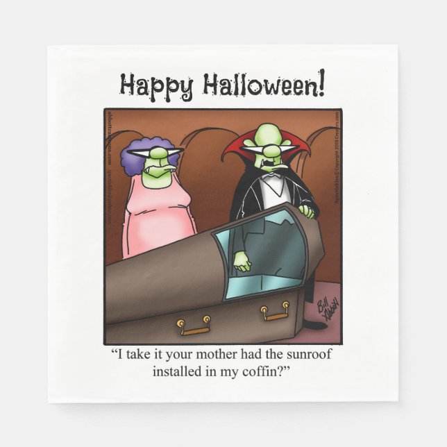 Servilleta De Papel Halloween Humor Halloween Party Napkins (Anverso)