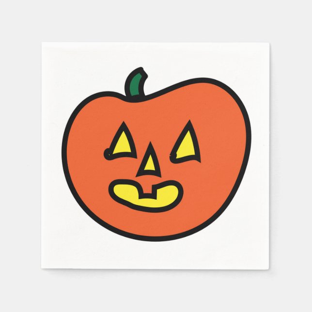 Servilleta De Papel Halloween Jack-o-lantern (Anverso)