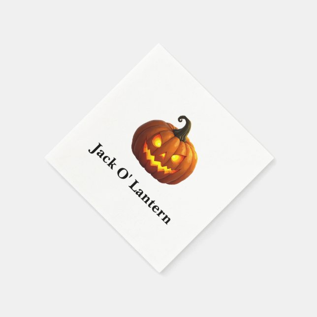 Servilleta De Papel Halloween Jack O' Lantern Paper Napkin (Borde)