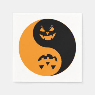 Servilleta De Papel Halloween Jack o-lantern Yin Yang