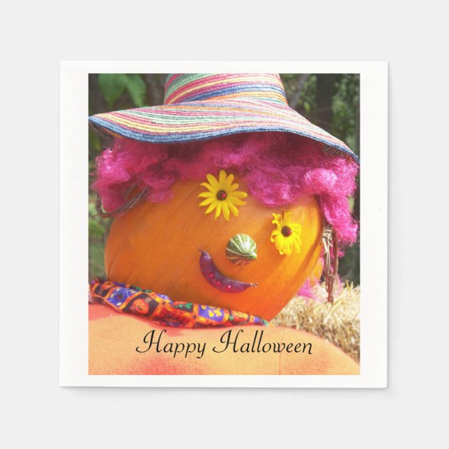 Servilleta De Papel Halloween Lady Scarecrow (Anverso)