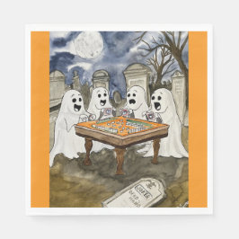 Servilleta De Papel Halloween Mahjong Ghosts