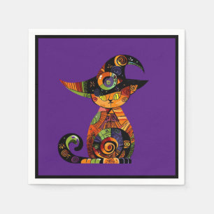 Servilleta De Papel Halloween/mística/gato/otoño
