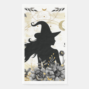 Servilleta De Papel Halloween moderno contemporáneo bruja 3