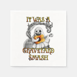 Servilleta De Papel Halloween Monster Mash Fantasma Graveyard