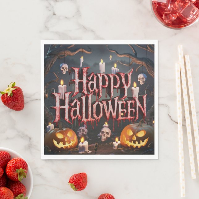 Servilleta De Papel Halloween - Napkin de papel (In situ)