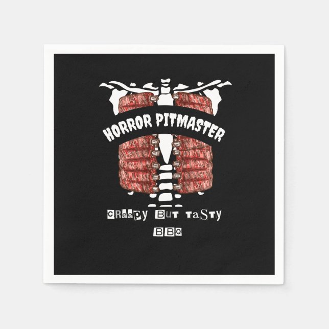 Servilleta De Papel Halloween Napkins Horror Pitmaster (Anverso)