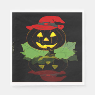 Servilleta De Papel Halloween Naranja Y Negro Fun Jack O'Lantern
