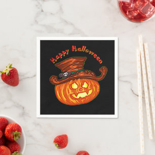 Servilleta De Papel Halloween Neon Glow Look Pumpkin Fiesta