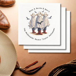 Servilleta De Papel Halloween Occidental Funny Ghost Cowboys Personali