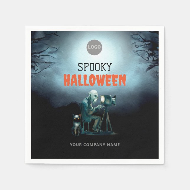 Servilleta De Papel Halloween Office Fiesta Business Scary Movie Ghoul (Anverso)