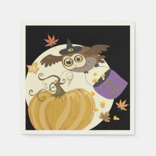 Servilleta De Papel ¡Halloween Owl Trick or Trete!