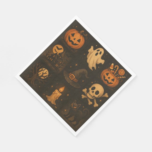 Servilleta De Papel Halloween Paper Napkin (Esquina)