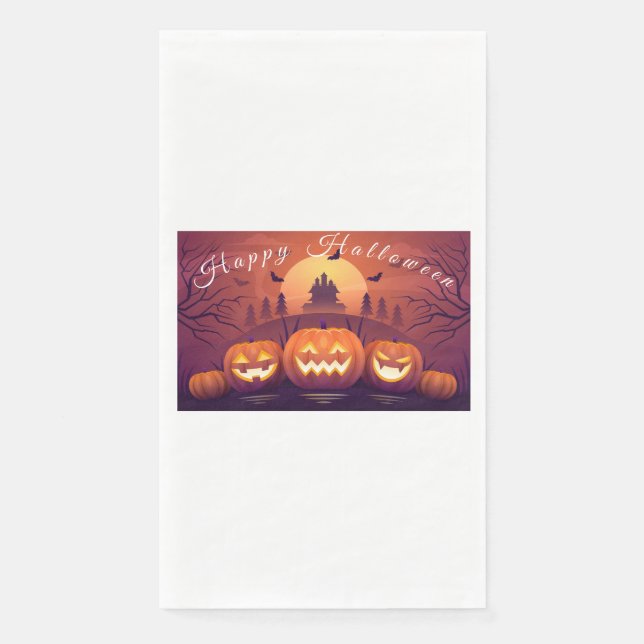 Servilleta De Papel Halloween-Partyservietten mit Kürbisdesign  (Anverso)