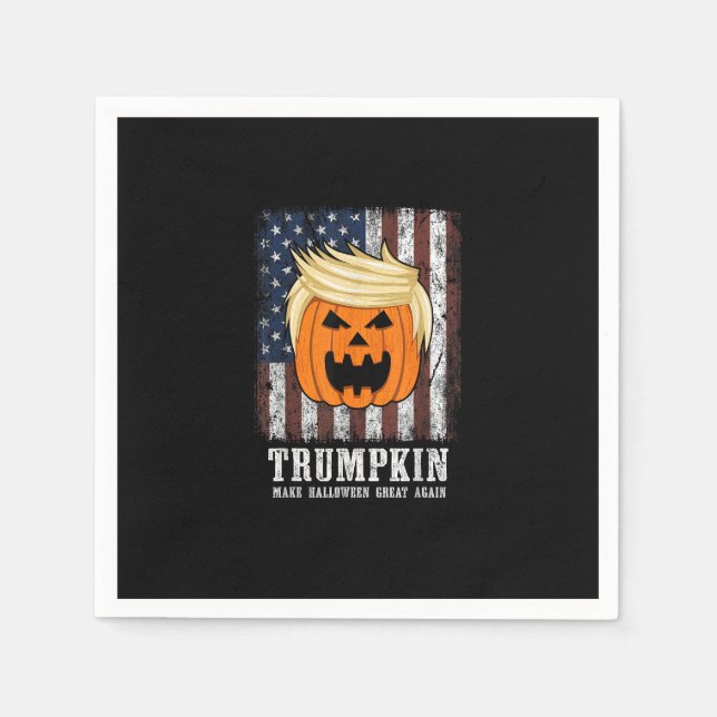 Servilleta De Papel Halloween patriótico Trumpkin (Anverso)