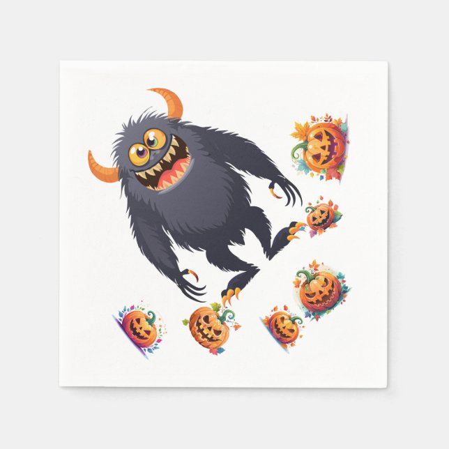 Servilleta De Papel Halloween Patttern On (Anverso)