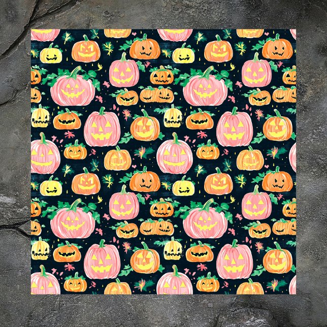 Servilleta De Papel Halloween Preppy Jack-O’-Lantern (Subido por el creador)