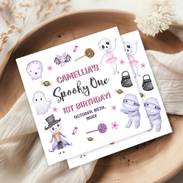 Servilleta De Papel Halloween, primer cumpleaños de Spooky One Chicas