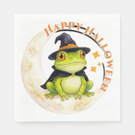 Servilleta De Papel Halloween Rana Simpática Sapo Bruja