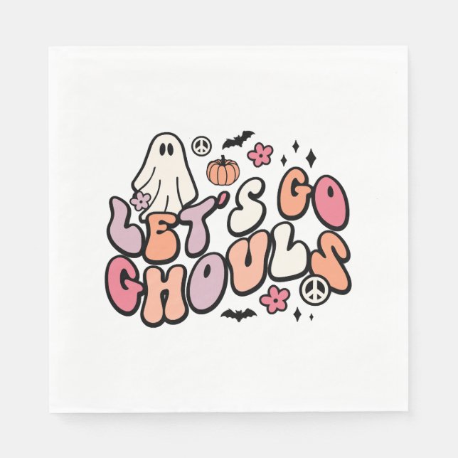 Servilleta De Papel Halloween retro (Anverso)