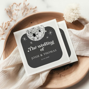 Servilleta De Papel Halloween Retro Disco Spiders & Disco Ball Boda