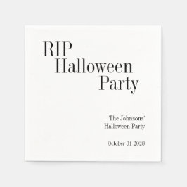 Servilleta De Papel Halloween RIP Black and White Party
