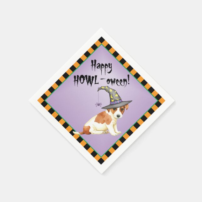 Servilleta De Papel Halloween Russell Terrier Napkins (Borde)
