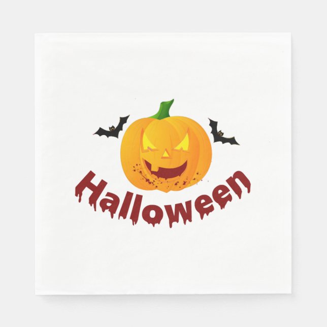 Servilleta De Papel Halloween sangriento (Anverso)