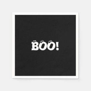 Servilleta De Papel Halloween Scary Boo! globos oculares blanco negro
