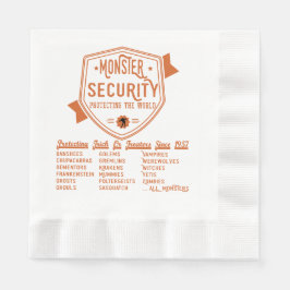 Servilleta De Papel Halloween Scary Spooky Monster Security Funny