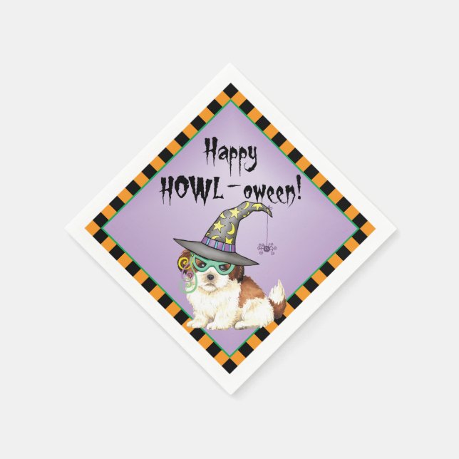 Servilleta De Papel Halloween Shih Tzu Napkins (Borde)
