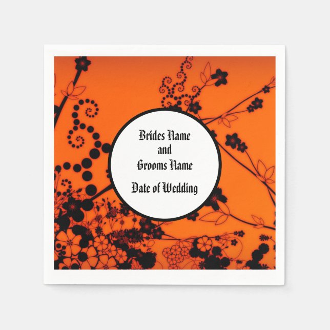 Servilleta De Papel Halloween Skeleton Boda Knapkins (Anverso)